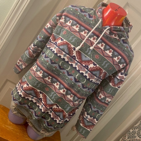 Vintage Tops - VINTAGE DENIM REPUBLIC PullOver Hoodie Sweater